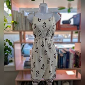 Madewell Silk Empire Waist Dress  - White